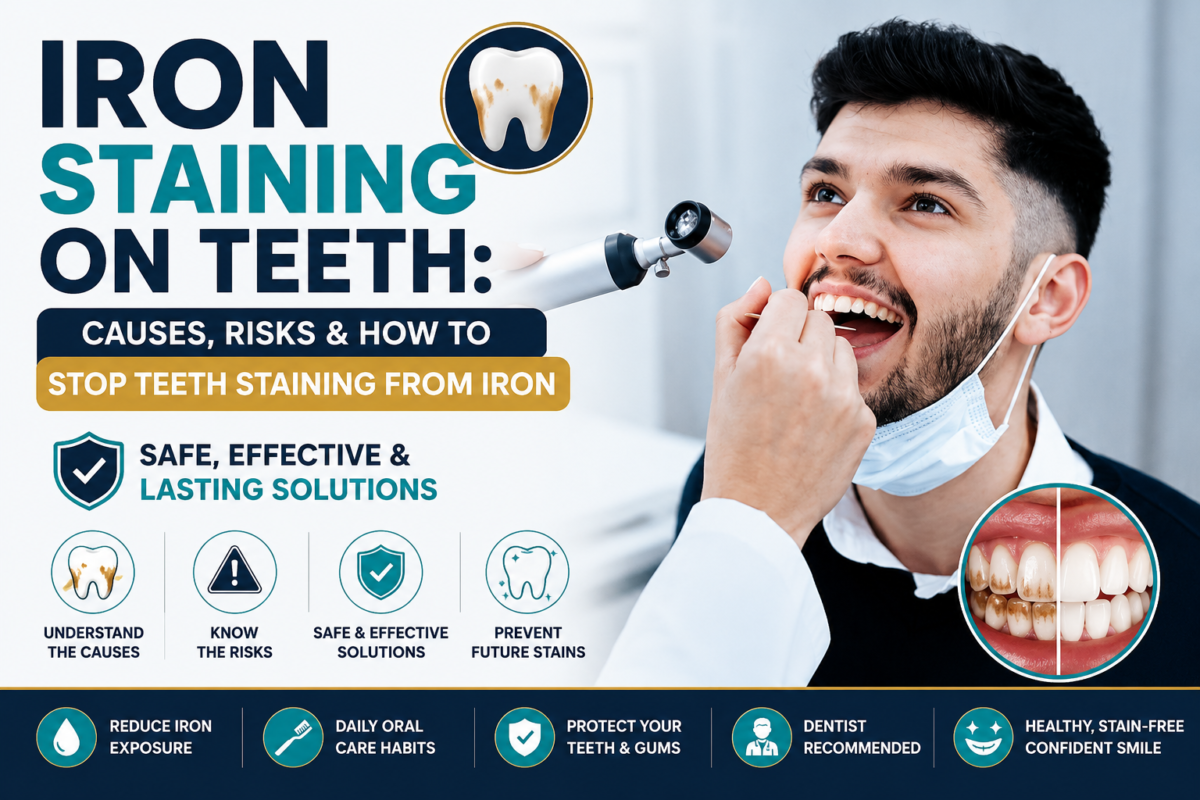 Iron Staining on Teeth Causes, Risks & How to Stop Teeth Staining from Iron Safely