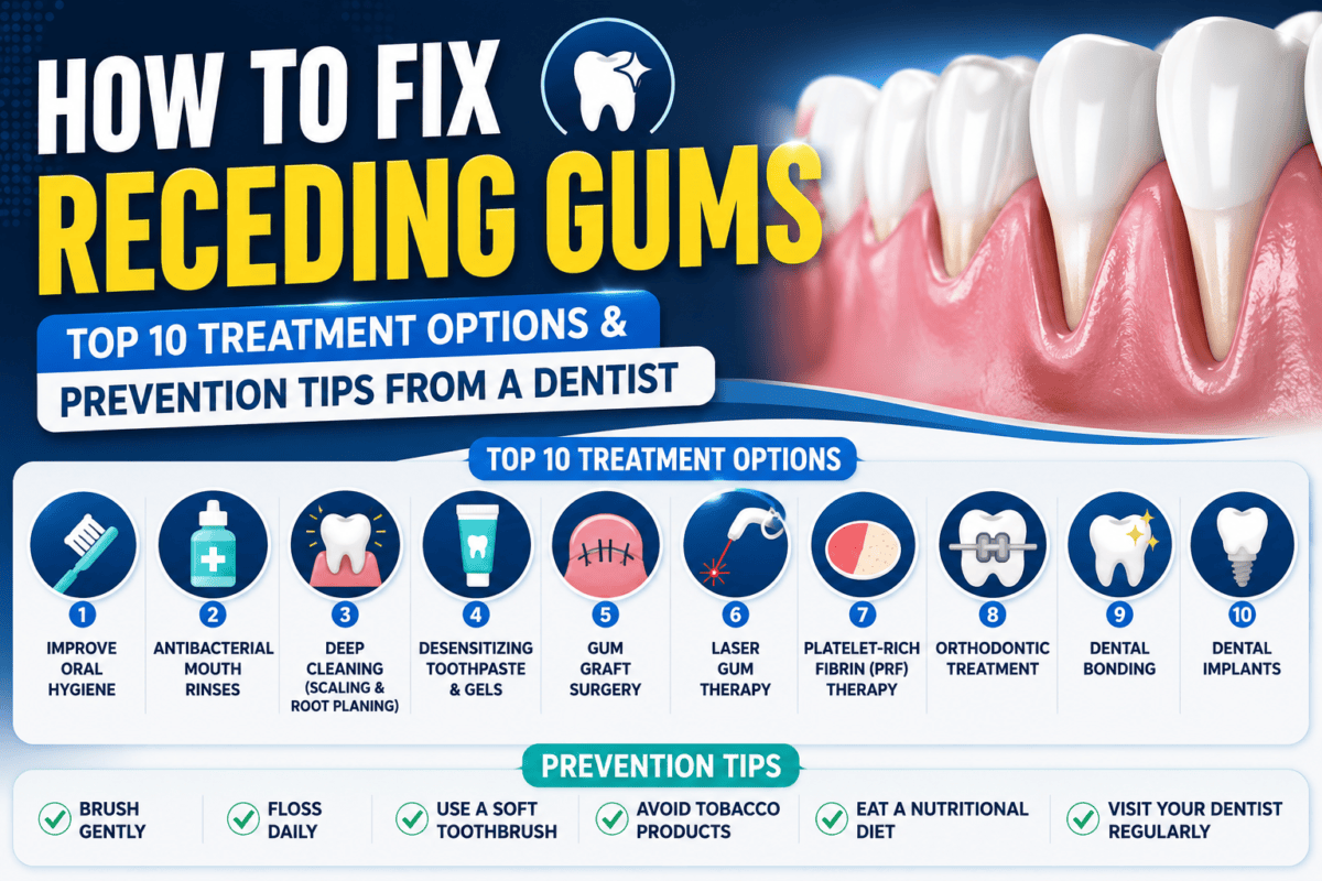 How to Fix Receding Gums: Top 10 Treatment Options & Prevention Tips from a Dentist