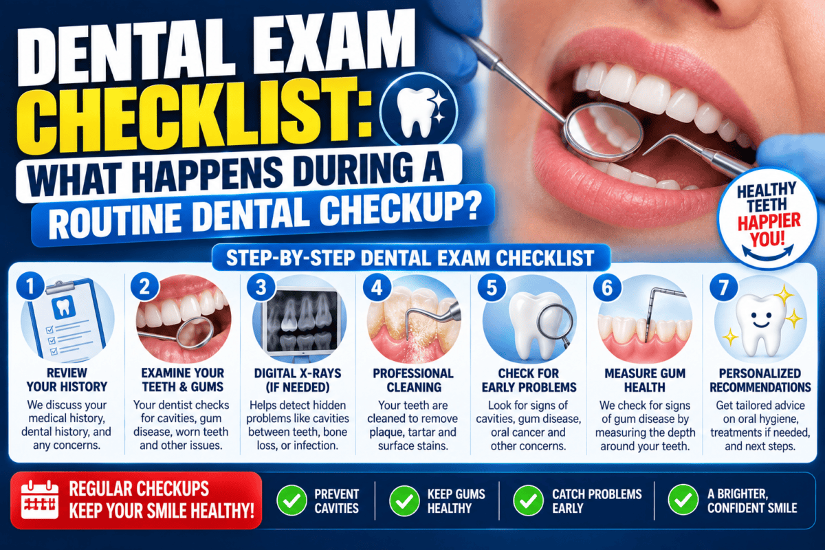 Dental Exam Checklist What Happens During a Routine Dental Checkup